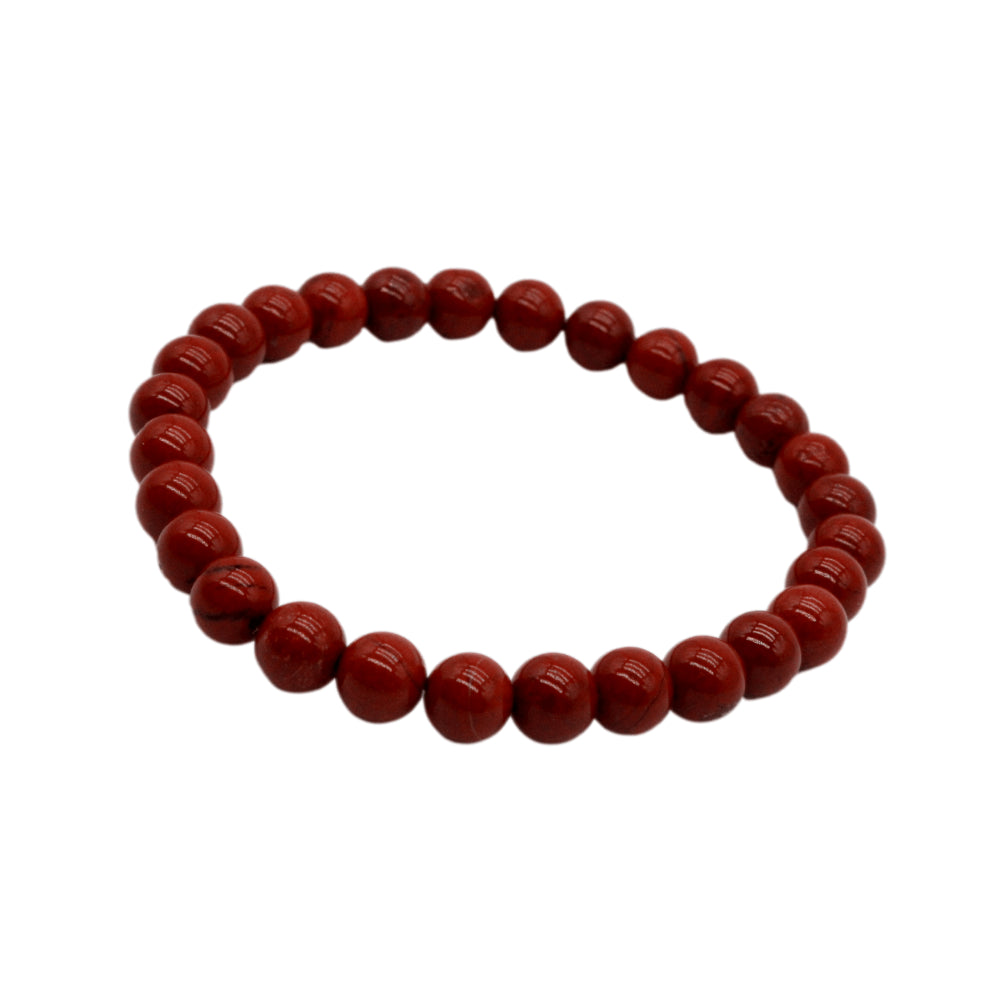 Bracelet Jaspe rouge | pierre de 6mm ( 18cm )